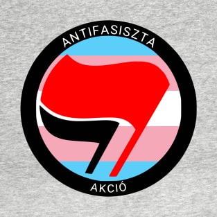 Antifascist Action (Hungarian, Trans Pride) T-Shirt